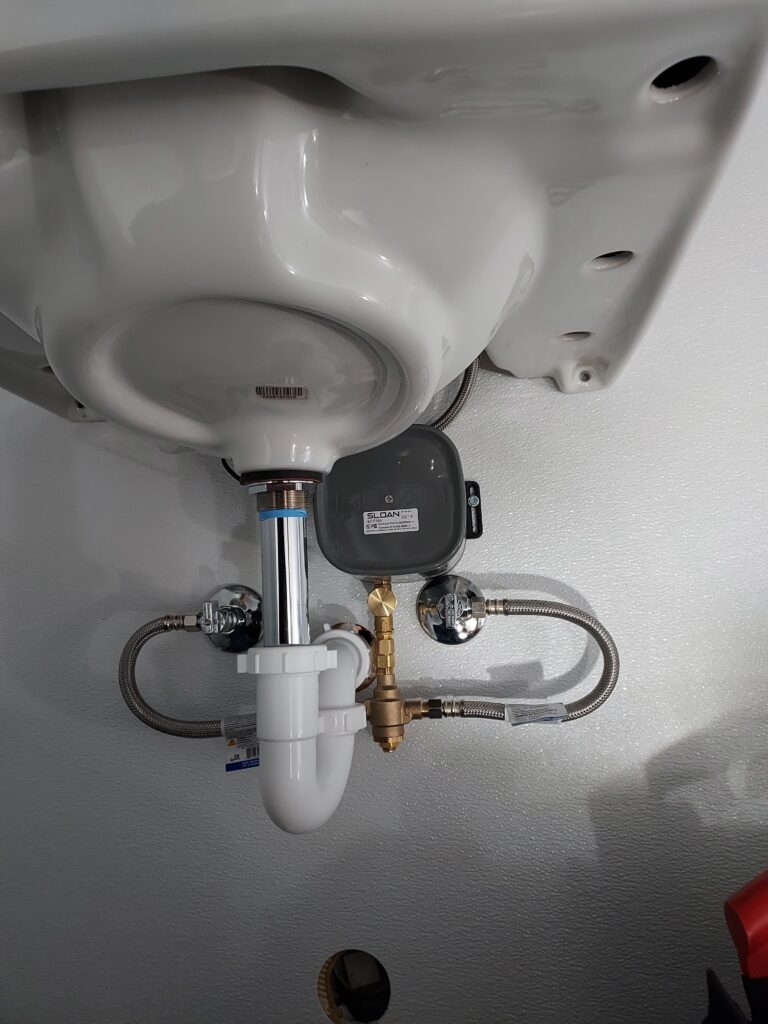 sink installation, faucet installation